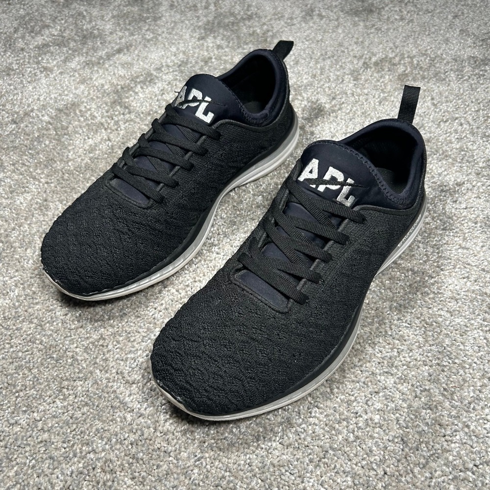 APL TechLoom Phantom Mens Running Shoes Black Metallic Silver Propelium Sneakers
